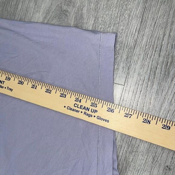 LULULEMON Muscle Tank Women’s 12 ? Asymmetrical Hem Side Tie Top Purple Workout - Picture 4 of 6